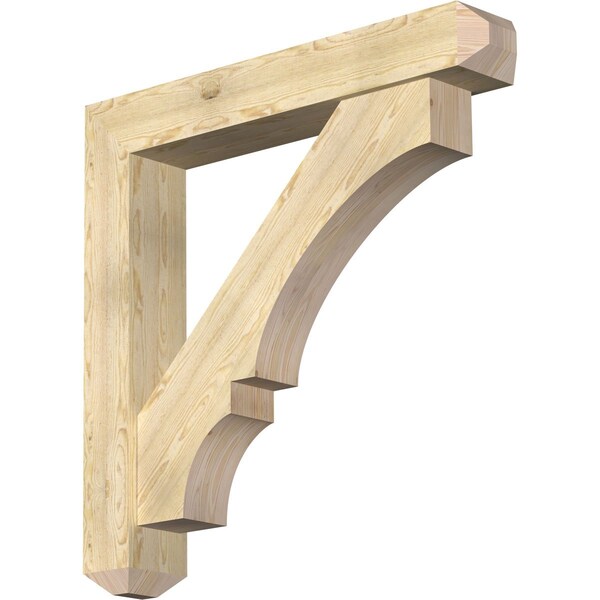 Ekena Millwork Balboa Craftsman Rough Sawn Bracket w/ Offset Brace, Douglas Fir, 8"W x 48"D x 48"H BKT0806X48X48BOA04RDF - main